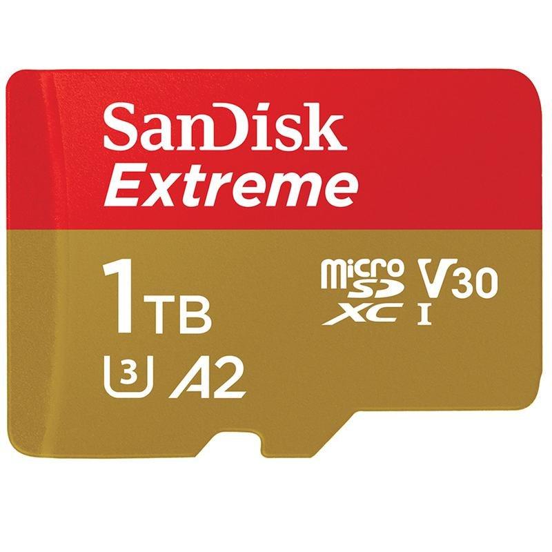 Sandisk Extreme micro SDXC 1TB + SD Adapter + Rescue Pro Deluxe 160mb/s A2 C10 V30 UHS-I U3, , large image number 0