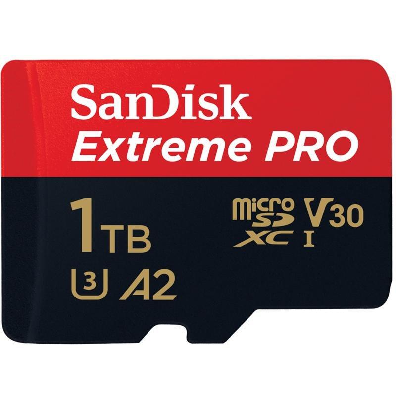 Sandisk Extreme Pro Micro Sdxc 1TB + Sd Adapter + Rescue Pro Deluxe 170Mb/S A2 C10 V30 Uhs-I U3, , large image number 0