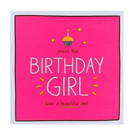 PIGMENT PRODUCTIONS - Happy Jackson Birthday Girl Beautiful One Greeting Card (15 x 15cm)