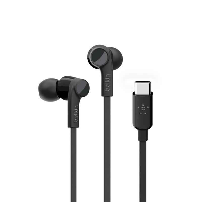 Belkin Rockstar Black In-Ear Earphones with USB-C Connector, , medium