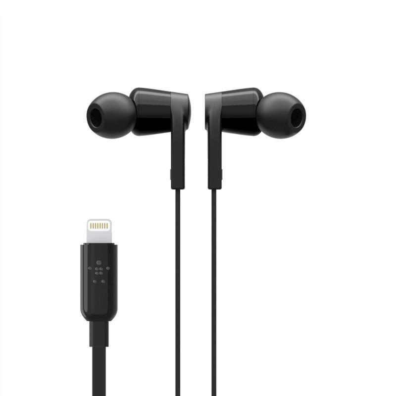 Belkin Rockstar Black In-Ear Earphones with Lightning Connector, , large image number 1