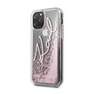 KARL LAGERFELD - Karl Largefeld Transparent Glitter Signature Case Rose Gold for iPhone 11 Pro