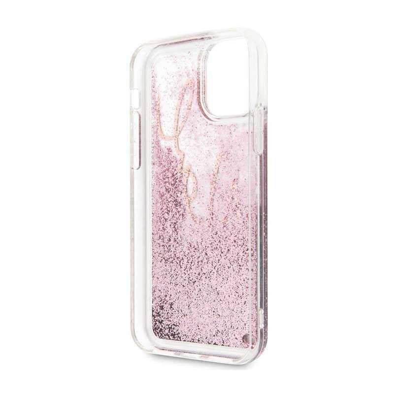 Karl Largefeld Transparent Glitter Signature Case Rose Gold for iPhone 11 Pro, , large image number 2