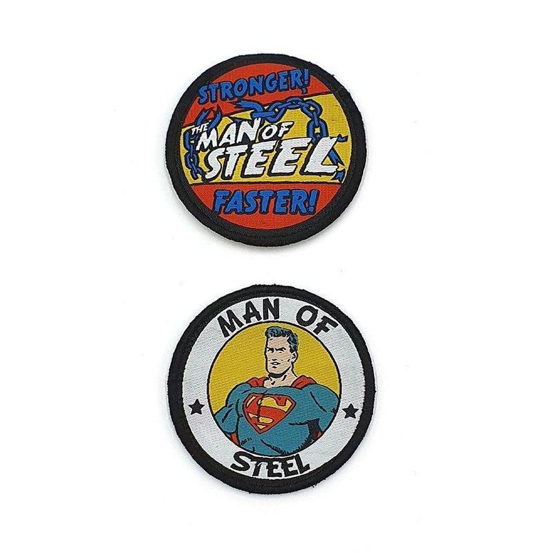 Fabric Flavours Badgeables Medium Man Of Steel Duo Badges (2 Pack), , large image number 0