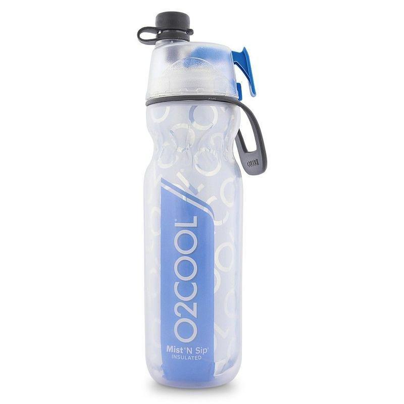 O2Cool Classic Elite Insulated Arctic Squeeze Mist'n Sip Water Bottle Dark Blue 20oz 590ml, , large image number 0