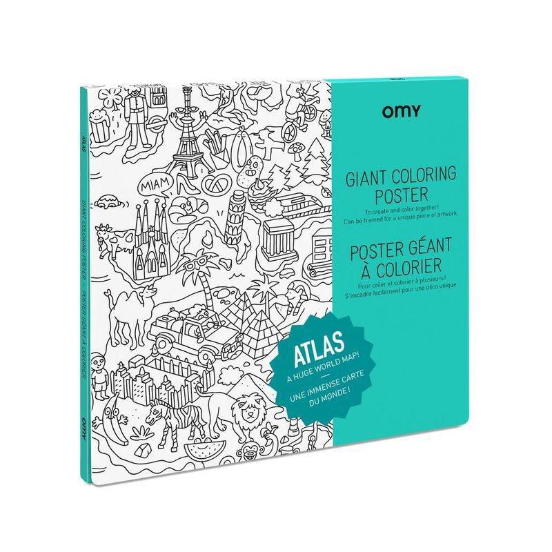 Omy Large Poster Atlas White And Light Blue, , large image number 0