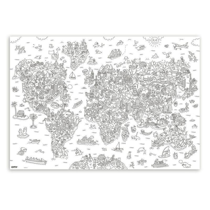 Omy Large Poster Atlas White And Light Blue, , large image number 3