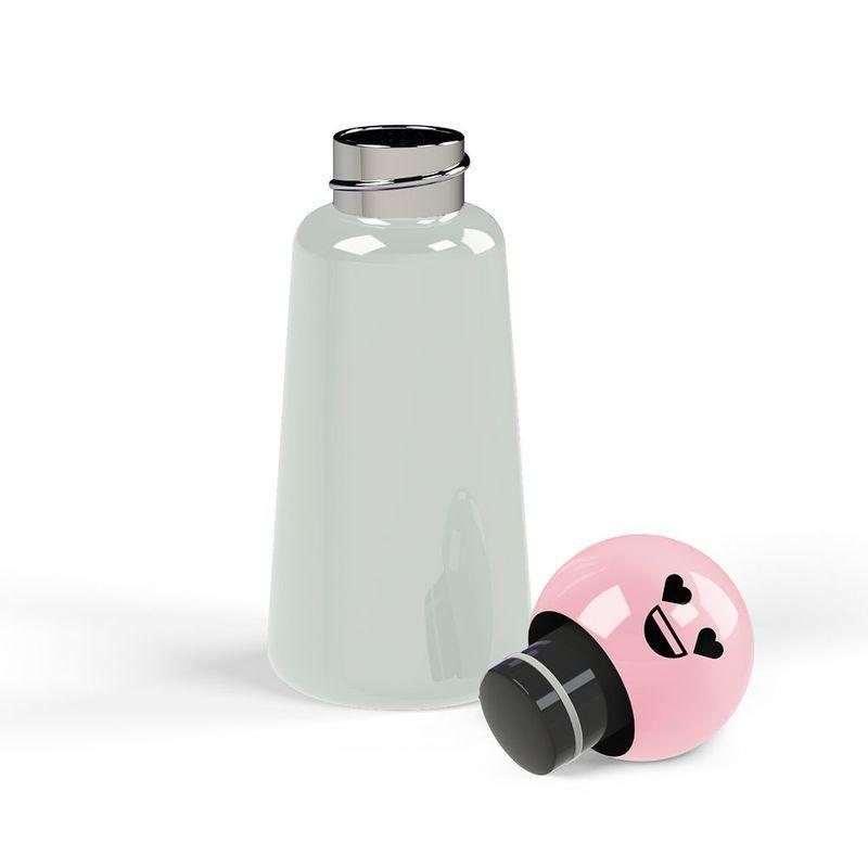 Lund London Skittle Bottle Mini Light Grey And Pink Heart 300ML, , large image number 1