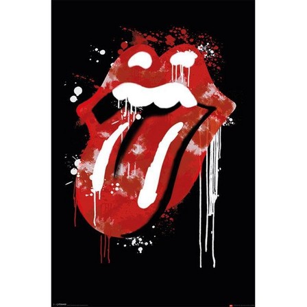 PYRAMID POSTERS - Rolling Stones Graffiti Lips Poster (61 x 91.5 cm)