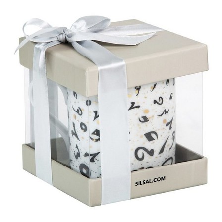 SILSAL DESIGN HOUSE - Silsal Black Accents Gift Box Mug