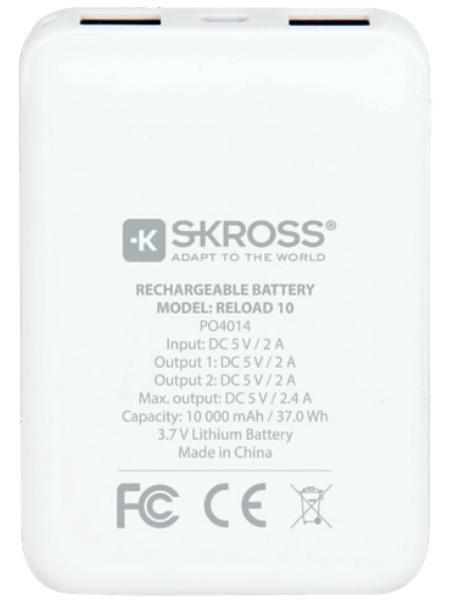 Skross Reload 10 10000mAh Power Bank White, , large image number 2
