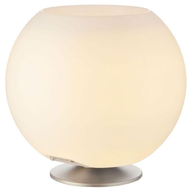 Kooduu Sphere Brushed Silver (31 cm) Portable Bluetooth Speaker / Dimmable LED Light / Drinks Cooler, , large image number 0