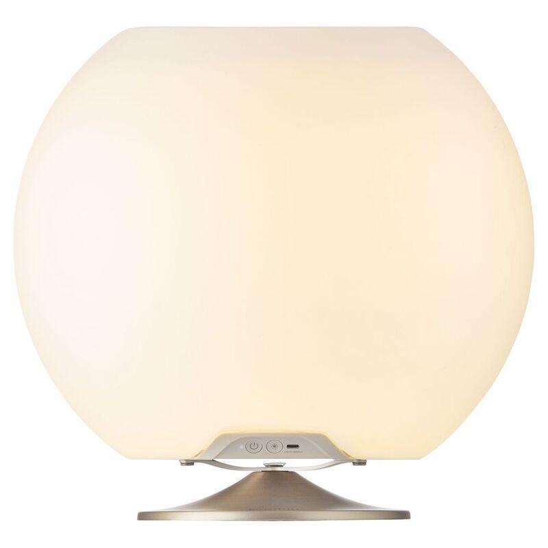 Kooduu Sphere Brushed Silver (31 cm) Portable Bluetooth Speaker / Dimmable LED Light / Drinks Cooler, , large image number 2