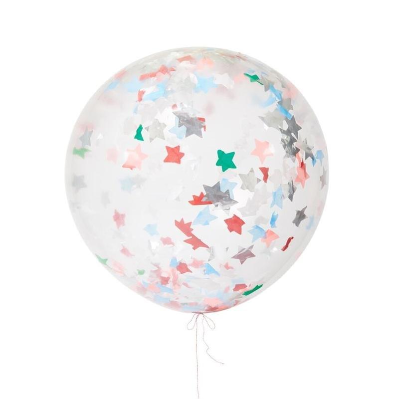 Meri Meri Giant Star Confetti Balloons (3 Pack), , large image number 0
