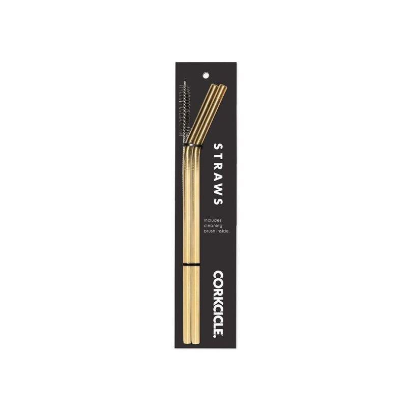 Corkcicle Straw For Tumbler+Brush Set 3Pcs Gold, , large image number 0