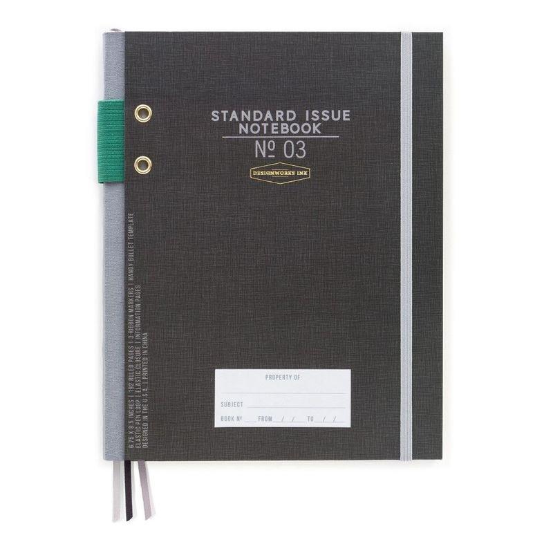 Designworks Ink Standard Issue No.3 Hard Spine Notebook Black, , medium