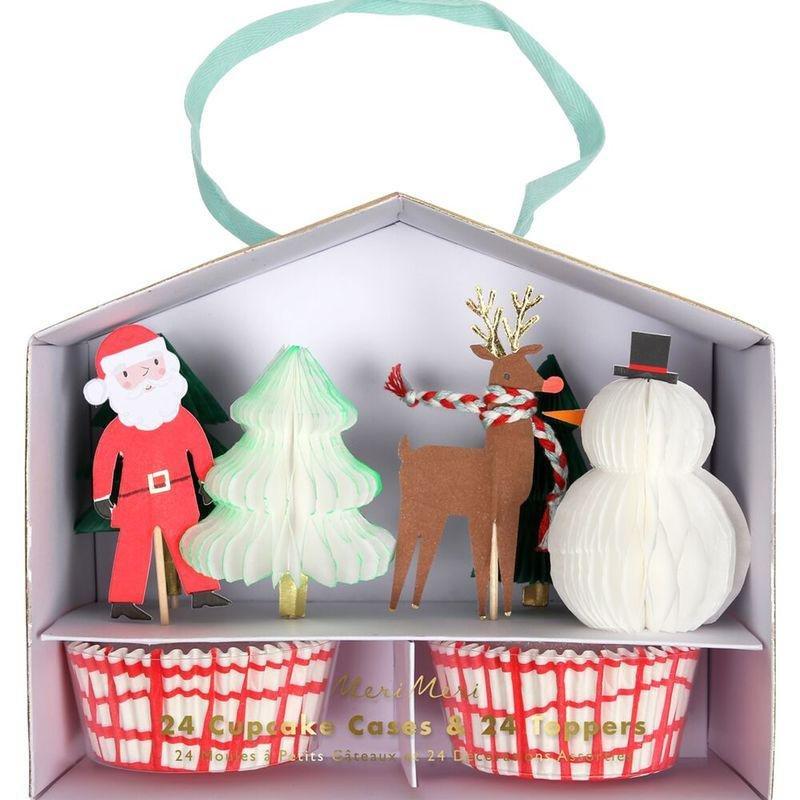 Meri Meri Santa Scene Cupcake Kit, , large image number 0