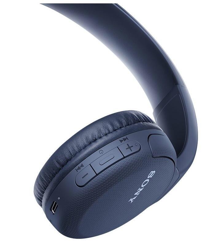 Sony WH-CH510 Blue Bluetooth On-Ear Headphones, , large image number 2