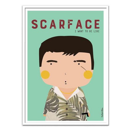 WALL EDITIONS - Scarface Art Poster by Ninasilla (30 x 40 cm)