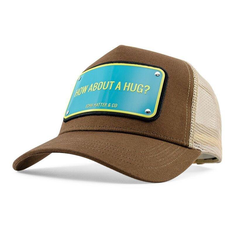 John Hatter How About A Hug? Men's Trucker Cap Brown/ Stone OS, , large image number 0