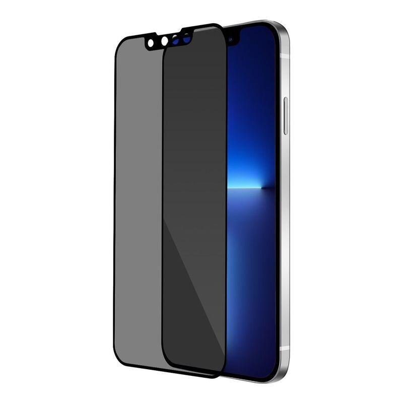 BAYKRON - BAYKRON Privacy Edge to Edge and Anti-bacterial Screen Protector with Applicator for iPhone 13 Pro Max