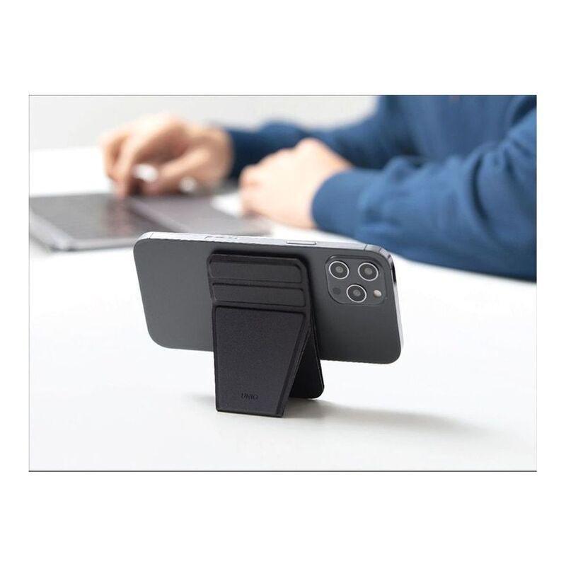 UNIQ Lyft Magnetic Snap-On Stand and Card Holder Ink Black for Smartphone, , large image number 1