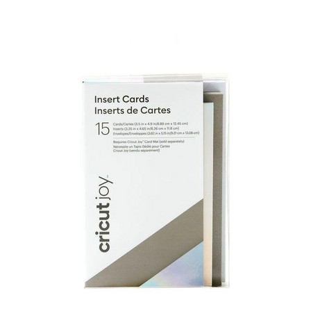 CRICUT - Cricut Joy Insert Cards Small - Grey/Silver/Holographic (15 Cards)