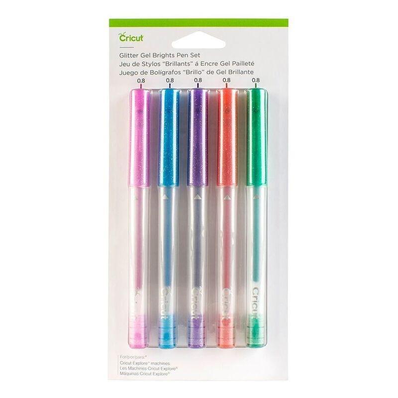 Cricut Explore/Maker Medium Point Gel Pen Set 0.8mm - Glitter Brights (5 Pens), , large image number 0