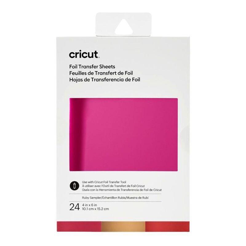 Cricut Transfer Foil Sheets Sampler - Ruby 10 x 15 cm (24 Sheets), , medium