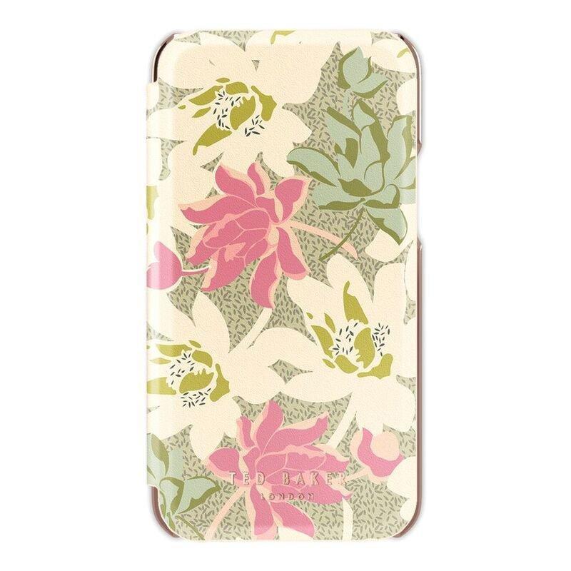 Ted Baker Folio Case for iPhone 13 Pro Flowers Cream Rose Gold, , large image number 0