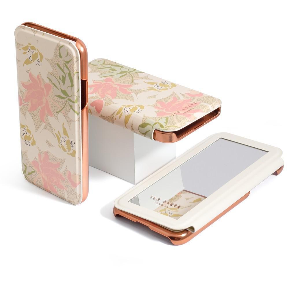 Ted Baker Folio Case for iPhone 13 Pro Flowers Cream Rose Gold, , large image number 1