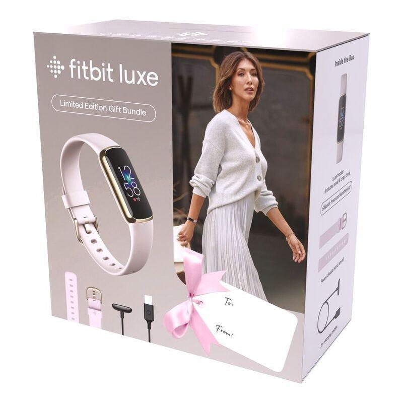 Fitbit Luxe Lunar White/Soft Gold Fitness + Wellness Tracker Limited Edition Gift Bundle, , large image number 0