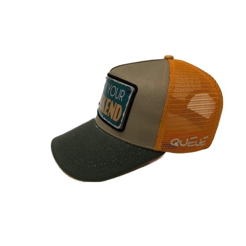 Queue Enjoy Your Weekend Trucker Cap Green, , medium