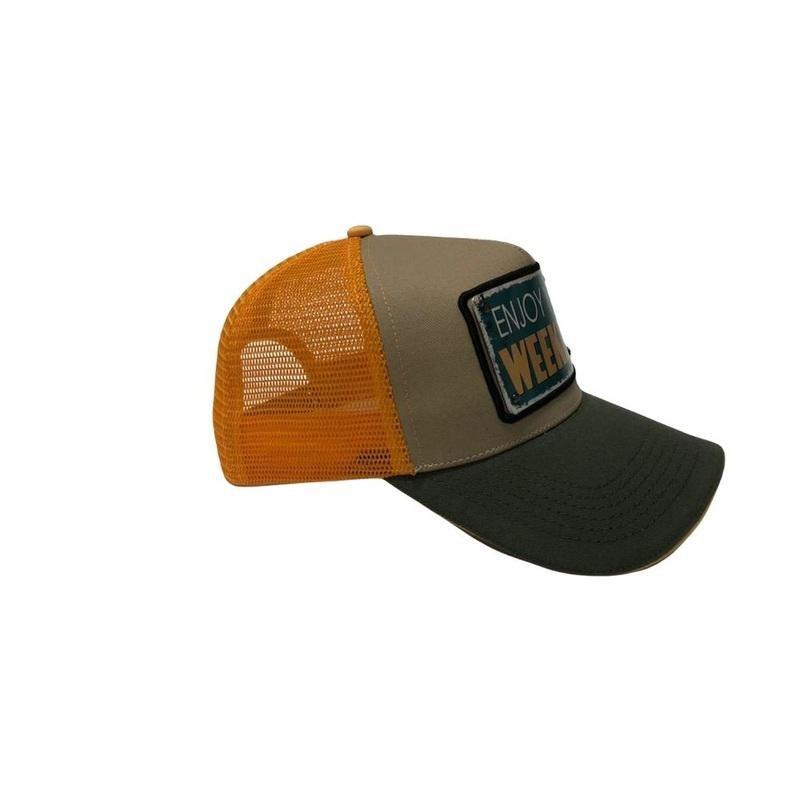 Queue Enjoy Your Weekend Trucker Cap Green, , large image number 1