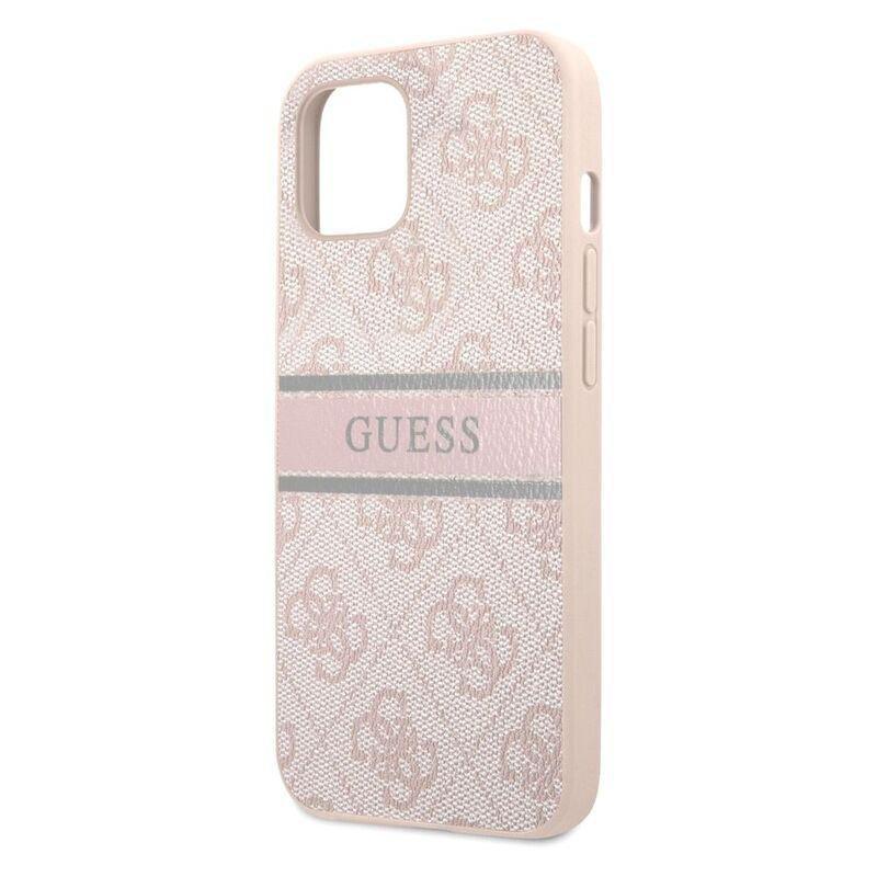Guess 4G PU Leather Case with Printed Stripe for iPhone 13 Pink, , large image number 7