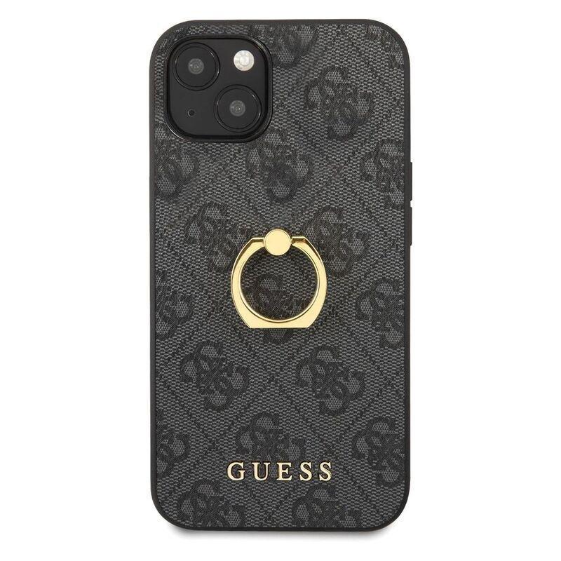 Guess PU Leather 4G Case with Ring Stand for iPhone 13 Black, , large image number 3