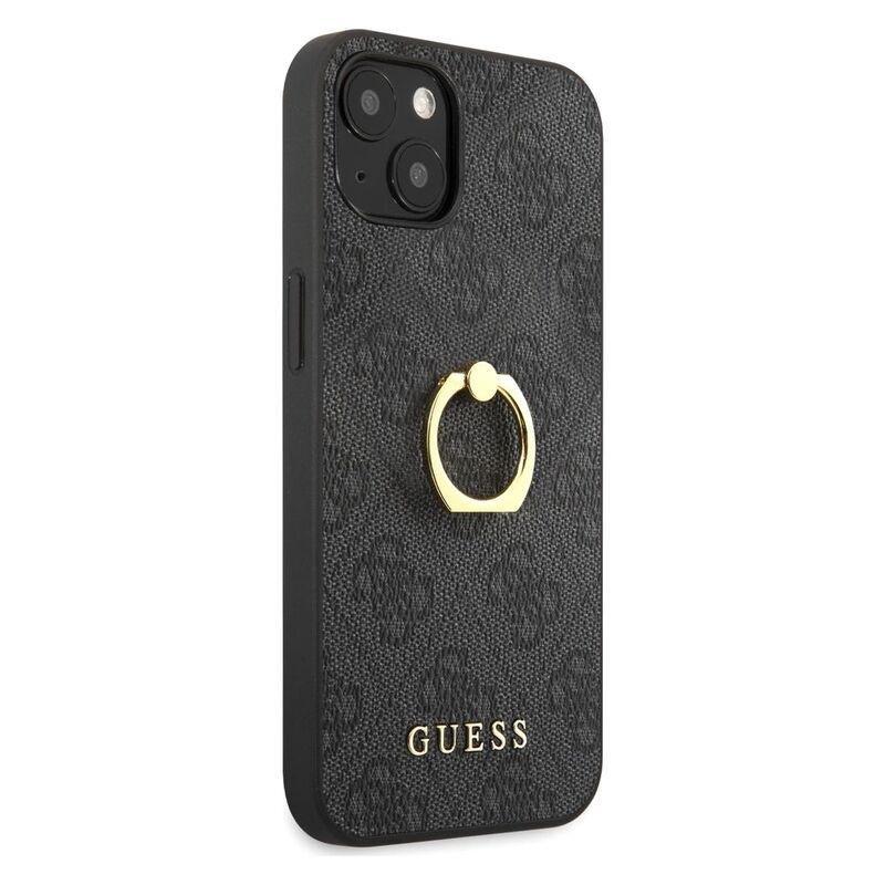 Guess PU Leather 4G Case with Ring Stand for iPhone 13 Black, , large image number 4