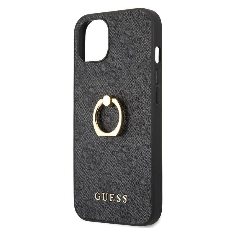 Guess PU Leather 4G Case with Ring Stand for iPhone 13 Black, , large image number 6