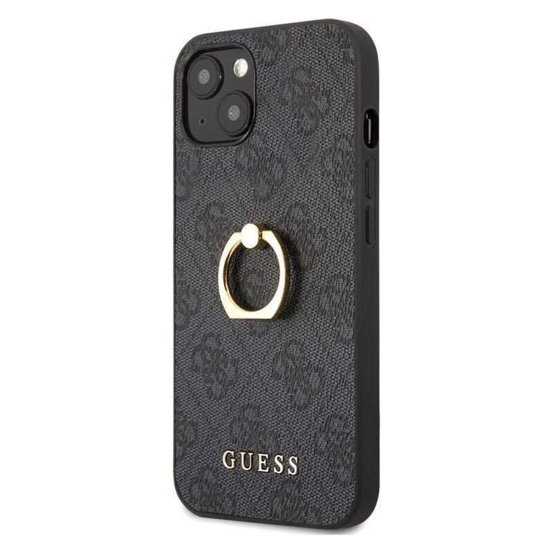 Guess PU Leather 4G Case with Ring Stand for iPhone 13 Black, , large image number 7