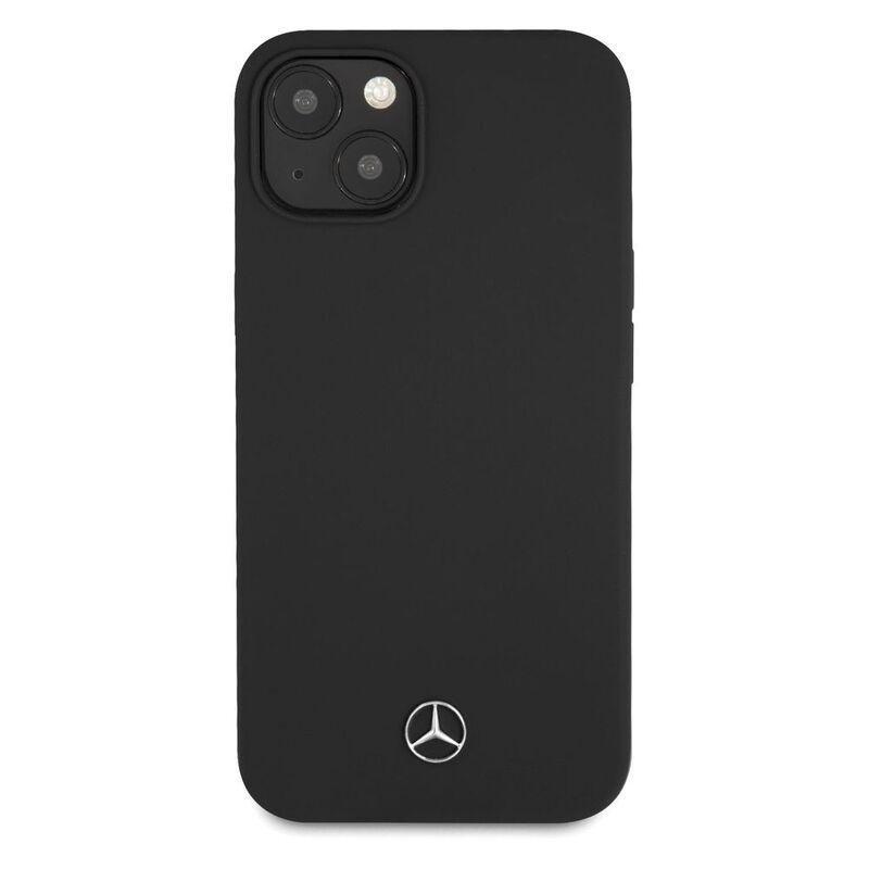 Mercedes Benz Liquid Silicone Case with Microfiber Lining for iPhone 13 Black, , large image number 2