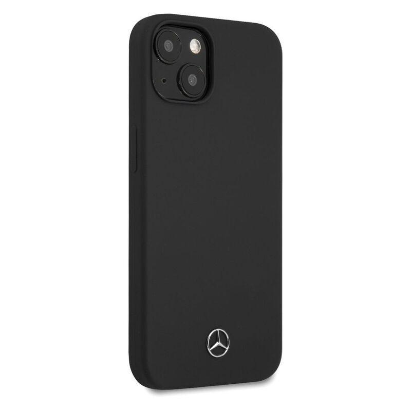 Mercedes Benz Liquid Silicone Case with Microfiber Lining for iPhone 13 Black, , large image number 3