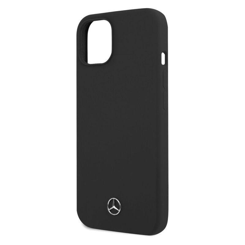 Mercedes Benz Liquid Silicone Case with Microfiber Lining for iPhone 13 Black, , large image number 4