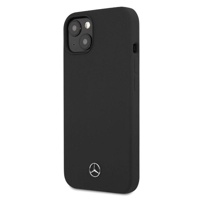 Mercedes Benz Liquid Silicone Case with Microfiber Lining for iPhone 13 Black, , large image number 7