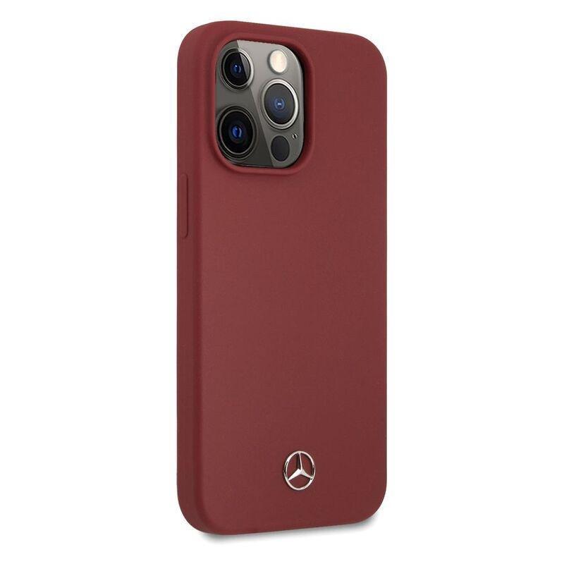 Mercedes Benz Liquid Silicone Case with Microfiber Lining for iPhone 13 Pro Red, , large image number 1