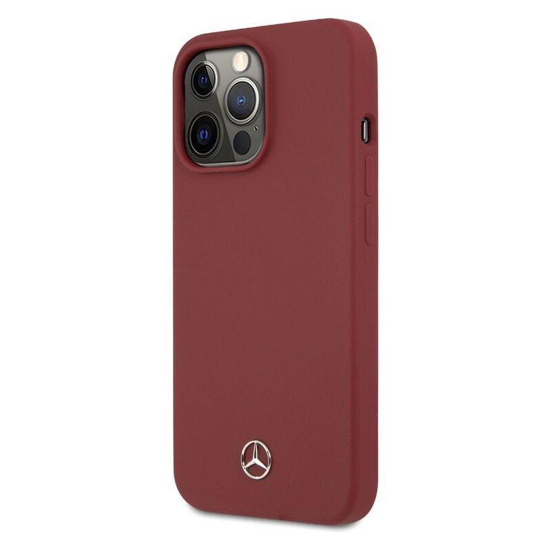 Mercedes Benz Liquid Silicone Case with Microfiber Lining for iPhone 13 Pro Red, , large image number 2