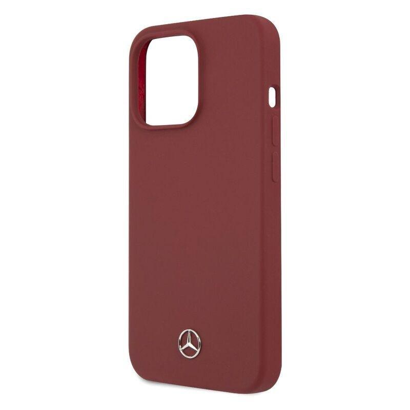 Mercedes Benz Liquid Silicone Case with Microfiber Lining for iPhone 13 Pro Red, , large image number 4