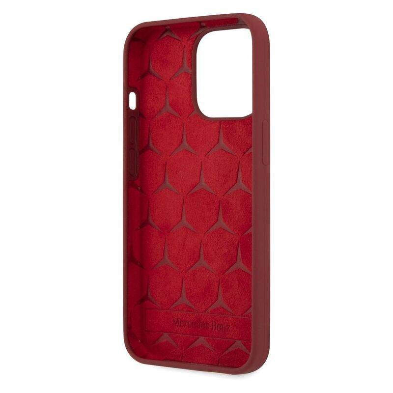 Mercedes Benz Liquid Silicone Case with Microfiber Lining for iPhone 13 Pro Red, , large image number 5