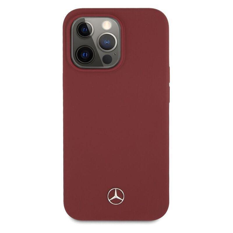 Mercedes Benz Liquid Silicone Case with Microfiber Lining for iPhone 13 Pro Red, , large image number 7
