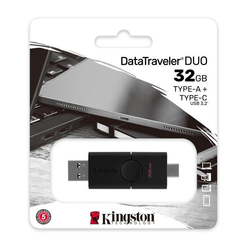 Kingston 32GB DataTraveler Duo USB 3.2 Gen1 USB Flash Drive + Type-C, , large image number 1