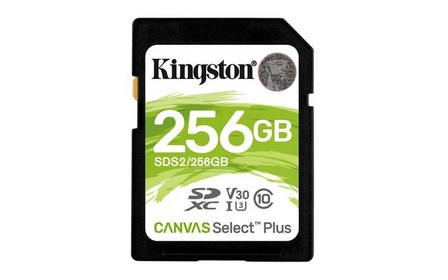 KINGSTON - Kingston 256GB Canvas Select Plus UHS-I SDXC Memory Card